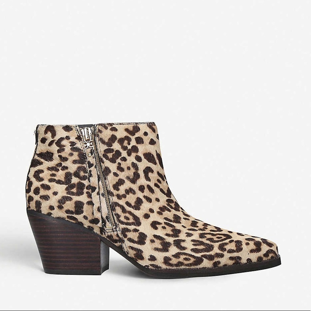 Sam Edelman WALDEN ANKLE BOOTIE sand leopard - Picture 1 of 11